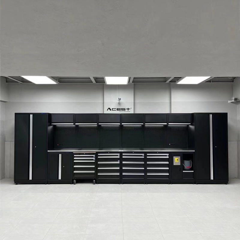 GLG6000X Maßgeschneiderte kombinierte multifunktionale Stahl-Garagenaufbewahrungs-Werkzeugschrank-Labormöbel-Werkbank aus rostfreiem Holz
