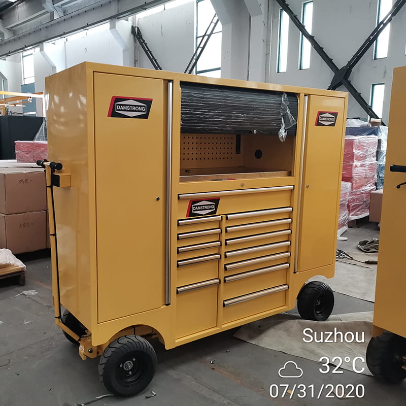 GLMrsBig Pit Cart Werkzeugkasten und Metallschrank mit Rollwagen für den Werkstattarbeitsplatz