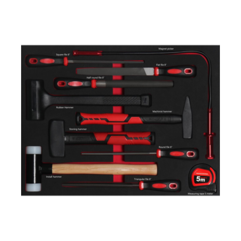 ETT11 11-teilige professionelle Werkzeugsätze für den industriellen Einsatz, einschließlich Hämmer und Feilen